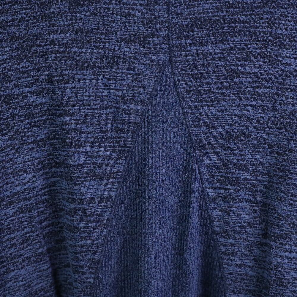 Rag & Bone Jean Shirt Womens L Marled Blue Amelie Long Sleeve Ribbed Soft Dolman - Picture 9 of 11